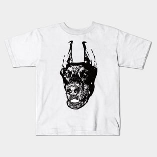 Dobermann Face Design Kids T-Shirt